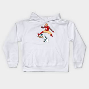 the hurdle of aiyuk Kids Hoodie